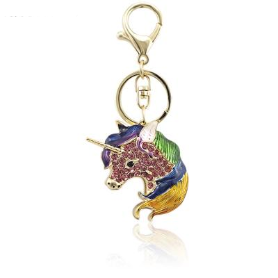 Unicorn Rhinestone Crystal Keychain