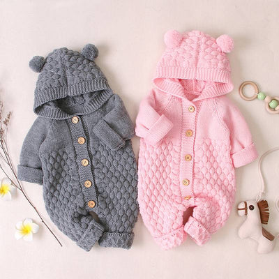 Warm Baby Knit Romper