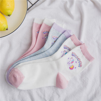 Rainbow Unicorn Socks