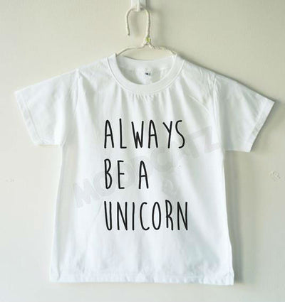 Kids 'Always Be A Unicorn' Print T-shirt