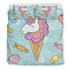Ice Cream Unicorn & Candies Bedding Set