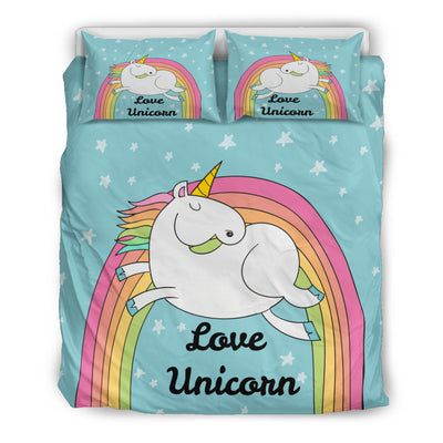 Rainbow Chubby Love Unicorn Bedding Set
