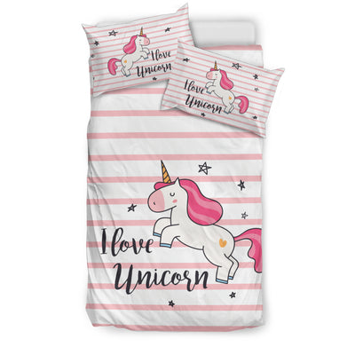 I Love Unicorn Bedding Set