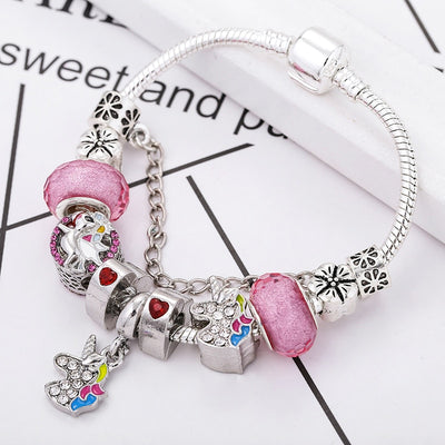 Cute Unicorn Beads Bracelet
