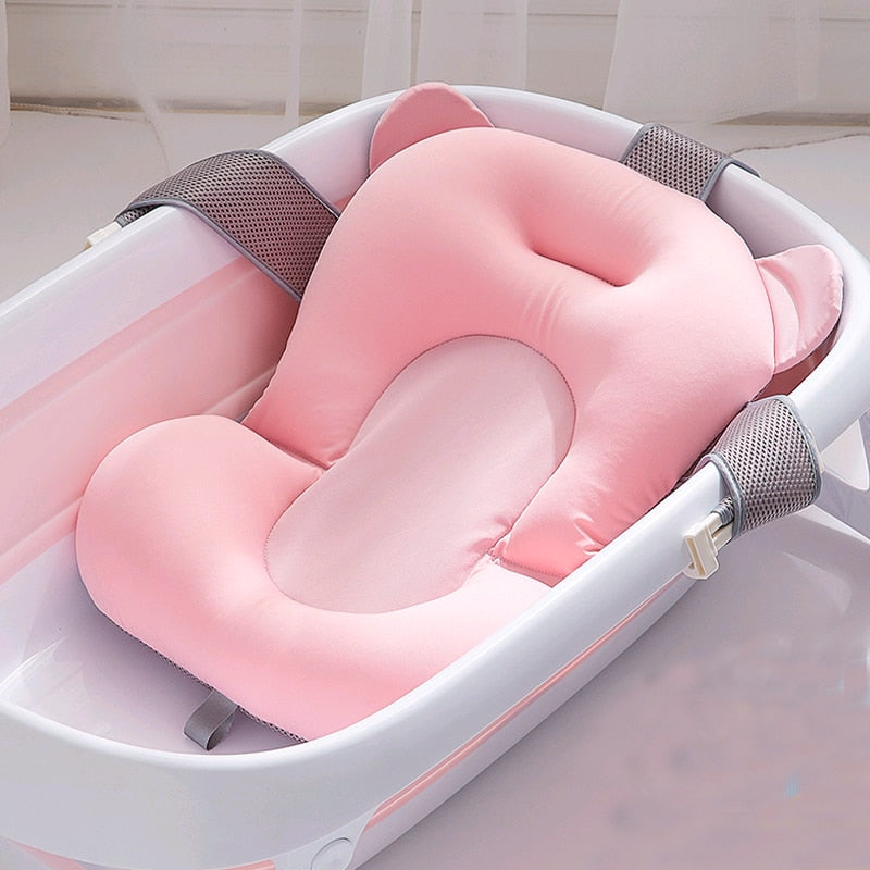 Baby Bath Seat Support Mat Foldable Baby Bath Tub Pad Chair Bathtub Pillow