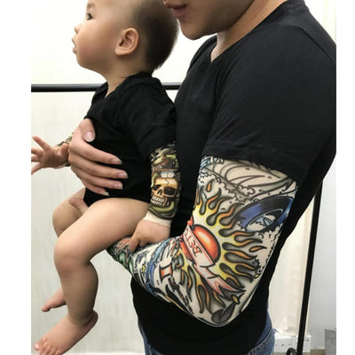 Sleeve Tattoo Print Baby Romper