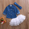 Denim Baby Shirt/Skirt Set