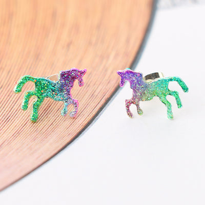 Glitter Unicorn Shinning Earrings