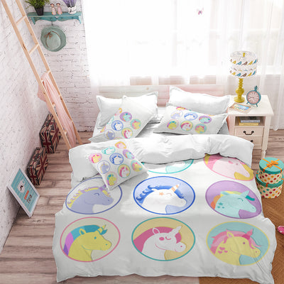 Multi Unicorn Bedding Set
