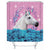 Unicorn Pink/Blue Floral Shower Curtain
