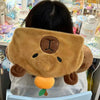 Plush Capybara Neck Pillow With Hat