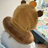 Plush Capybara Neck Pillow With Hat