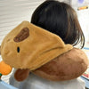 Plush Capybara Neck Pillow With Hat