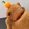 Fluffy Capybara Plush Backpack