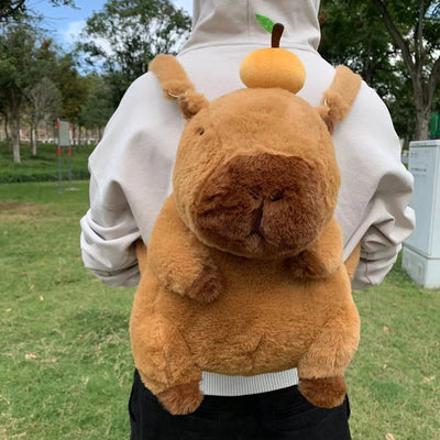 Fluffy Capybara Plush Backpack