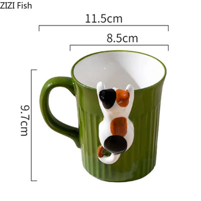 Climbing Cat Ceramic Mug