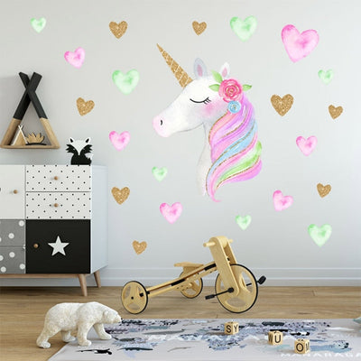 Unicorns Star Heart Wall Stickers