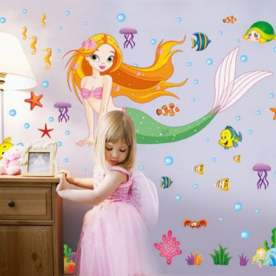Cartoon Mermaid Removable Wall Sticker - Well Pick Review