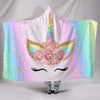 Glitter Unicorn Plush Hooded Blanket