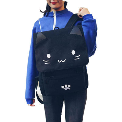 Cartoon Cat Canvas Embroidery Backpacks - Well Pick Review