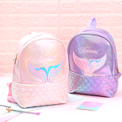 Mermaid Hologram Leather Backpack