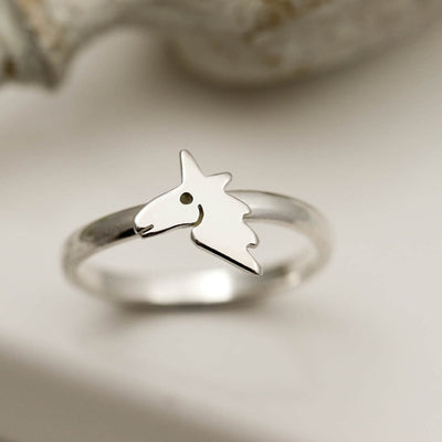 White Unicorn Ring