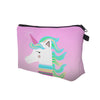 Pink Smiling Unicorn Cosmetic Bag