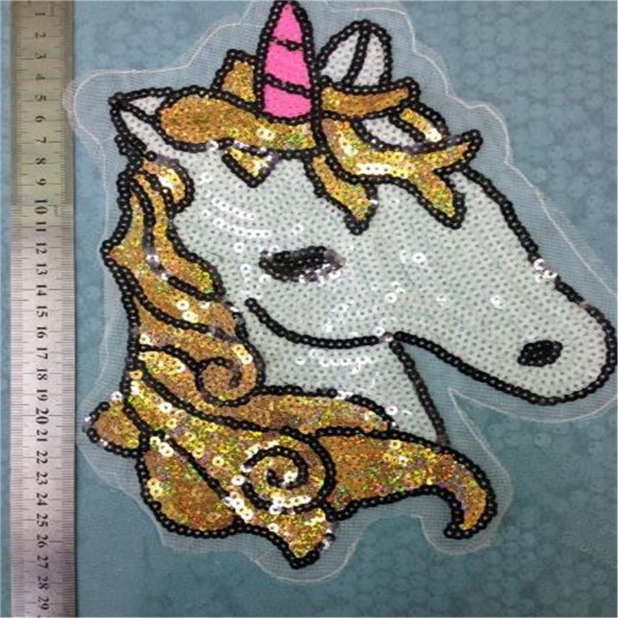 Unicorn Sequins DIY Embroidered Iron Patch - Well Pick