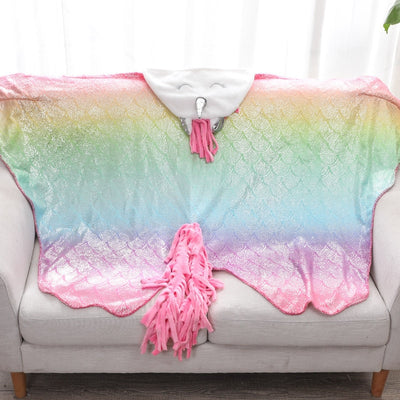 Flannel Unicorn Hoodie Blanket