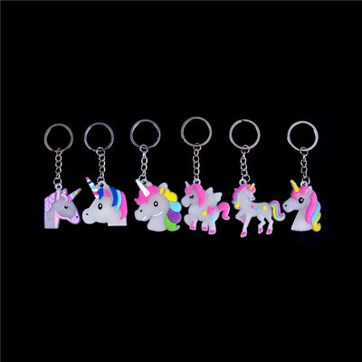 Glow In Dark Unicorn Keychain