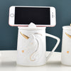 Unicorn Coffee Mug with Mobile Phone Holder Lid