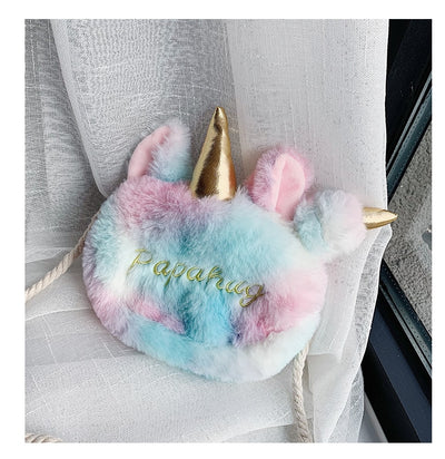 Colorful Unicorn Fur Bag