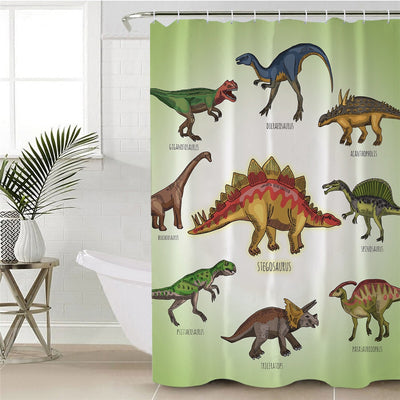 Dinosaur Family Shower Curtain
