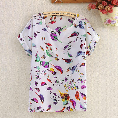 Colorful Birds Women Blouse - Well Pick Review
