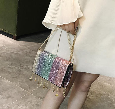 Rainbow Sequined Bag