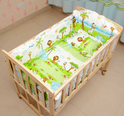 Cartoon Baby Bumper Bedding Set