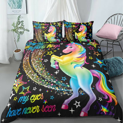 Unicorn Sparkling Stars Bedding Set