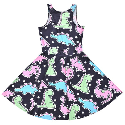 Cartoon Dinosaur Sleeveless Dress - Well Pick Review
