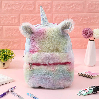 Rainbow Plush Unicorn Backpack