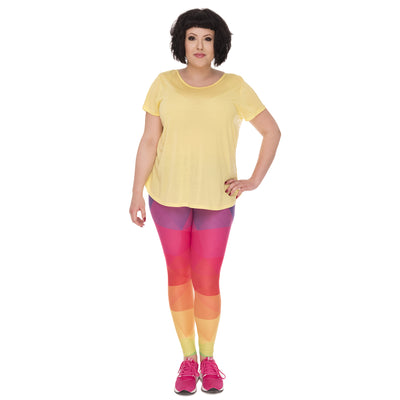 Plus Size Triangles Rainbow Leggings