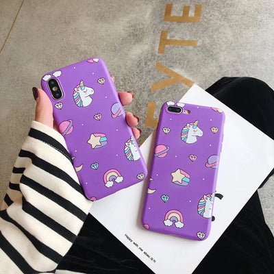 Purple Unicorn iPhone Case