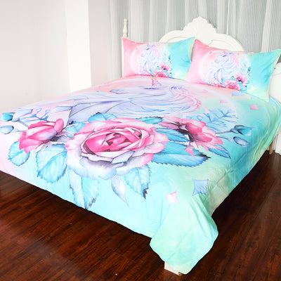 Flower and Unicorn Bedding Set