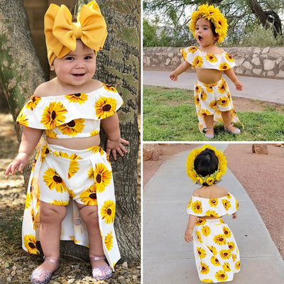 Baby Girl Sunflowers Clothing Set