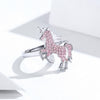 Pink Zircon Unicorn Ring