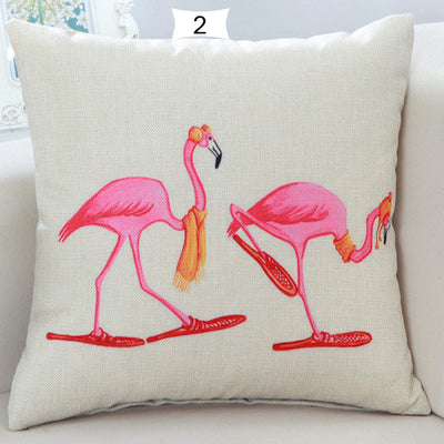 High Quality Flamingos Cushion Pillow Cover