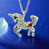 Unicorn Crystal Rhinestone Pendant Necklace
