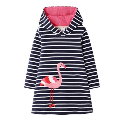 Flamingo Baby Hood Dress