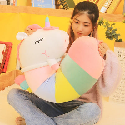 Kawaii Unicorn Cylindrical Pillow