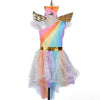 Girls Rainbow Unicorn Party Dress