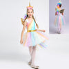 Girls Rainbow Unicorn Party Dress